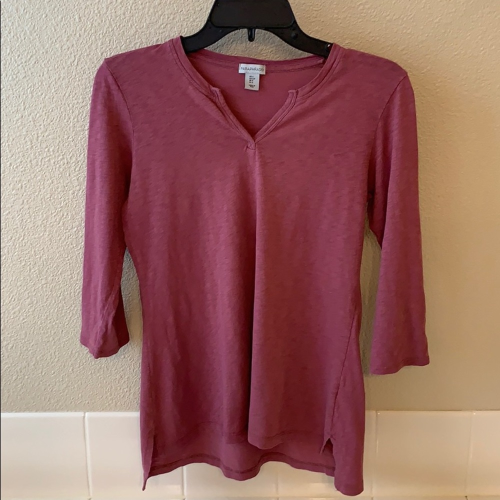 Paraphrase pink 3/4 sleeve shirt